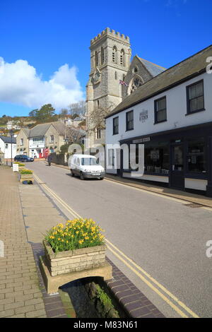 Hübsches Dorf an der Küste von Bier im East Devon Stockfoto