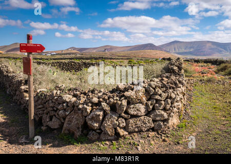 Fußweg zu La Oliva Fuerteventura Kanarische Inseln Spanien Stockfoto