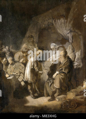 Rembrandt Harmenszoon van Rijn - Joseph Tells seine Träume, seine Eltern und seine Brüder Stockfoto