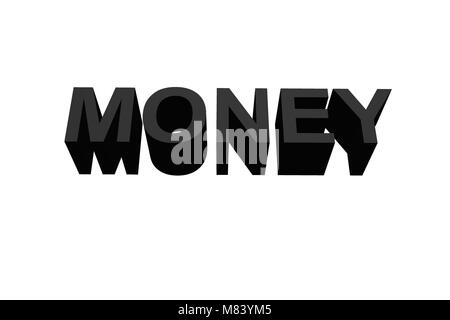 Macht Geld die Welt regiert Stockfoto