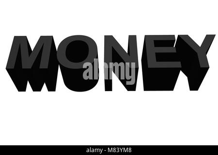 Macht Geld die Welt regiert Stockfoto