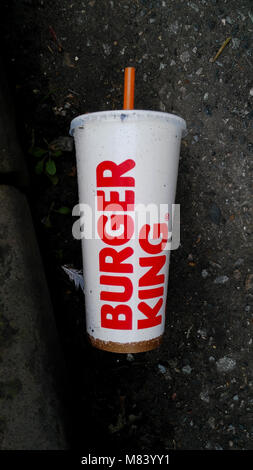 Burger King Cup Stockfoto