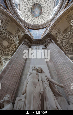 Skulptur Diderot und die enzyklopädisten (1925), das Pantheon, Paris, Frankreich Stockfoto