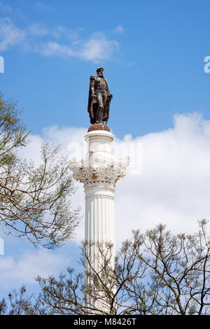 Statue von Don Pedro IV auf dem Don Pedro square auch Rossio in Lissabon in Portugal genannt Stockfoto