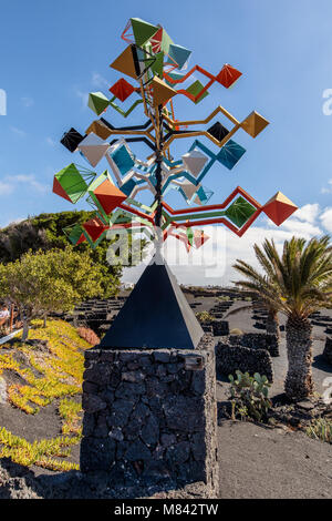 Die César Manrique Foundation in der Nähe von La Asomada, Lanzarote ist das ehemalige Haus von Cesar Manrique. Heute ist es ein Museum. Stockfoto