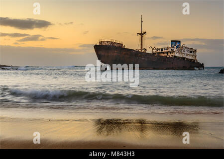 Wrack der Temple Hall oder Telemon Schiff, Arrecife, Lanzarote, Kanarische Inseln, Spanien Stockfoto