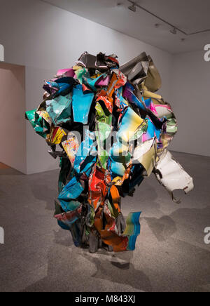 Der Dampf cotch' durch den Künstler John Chamberlain an der Berardo Sammlung Museum für Moderne und Zeitgenössische Kunst in Lissabon, Portugal, Europa Stockfoto