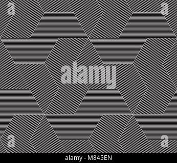 Universal Wiederholung der abstrakten Form in Schwarz und Weiß Stock Vektor