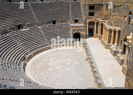 Das antike Römische Theater in Bosra, Syrien Stockfoto