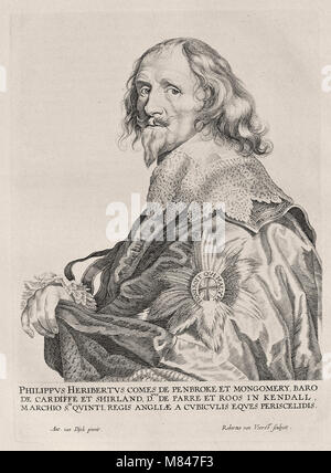 Paulus Pontius nach Anthony van Dyck, Philip Herbert vierten Earl of Pembroke Stockfoto