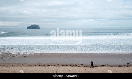 Blick auf seacliff Strand in East Lothian, Schottland, Vereinigtes Königreich Stockfoto