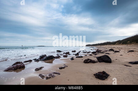 Blick auf seacliff Strand in East Lothian, Schottland, Vereinigtes Königreich Stockfoto