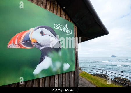 Die Außenseite des Scottish Seabird Centre North Berwick, East Lothian, Schottland, Vereinigtes Königreich Stockfoto