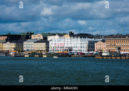 Helsinki, Finnland. August 26, 2017. Blick auf Helsinki South Harbor (Etelasatama) Stockfoto