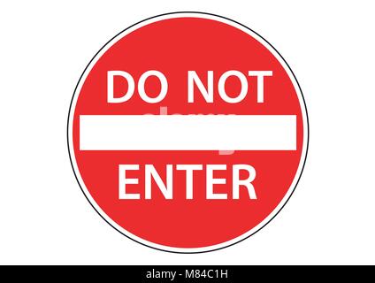 Design Vector von nicht Zeichen eingeben Stock Vektor