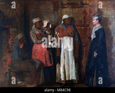 Ein Besuch von der alten Herrin von Winslow Homer (1836-1910), Öl auf Leinwand, 1876 Stockfoto