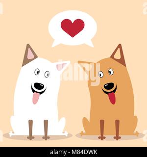 Cartoon Hund twosome Stock Vektor