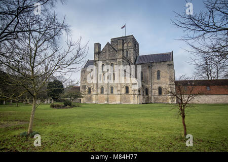 Der hl. Kreuz Kirche in der Nähe der Itchen Navigation, Winchester, Hampshire, UK Stockfoto