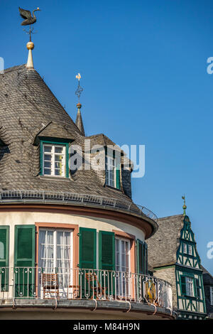 Hotel Schwan, Oestrich-Winkel, Hessen, Deutschland, Europa Stockfoto