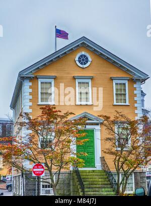 Berühmte Stadt Haus in Marblehead, MA Stockfoto