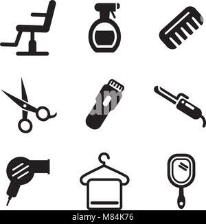 Friseursalon Symbole Stock Vektor