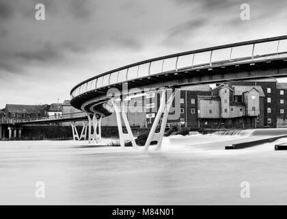 Castleford Mehl Mühle am Fluss Aire, England Stockfoto