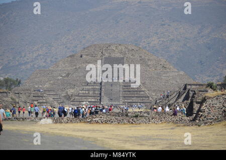 Die Pyramide des Mondes in Teotihuacan, Mexiko Stockfoto