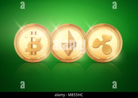 Top Münze von Cryptocurrency Stock Vektor