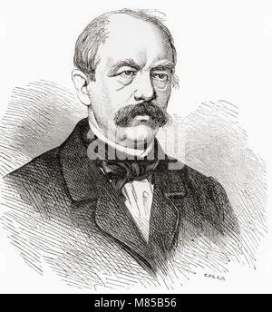 Otto Eduard Leopold Fürst von Bismarck, Herzog von Lauenburg, 1815-1898, aka Otto von Bismarck. Konservativen preußischen Staatsmann und Kanzler des Deutschen Reiches. Von Station und Lock's illustrierte Geschichte der Welt, veröffentlicht C 1882. Stockfoto