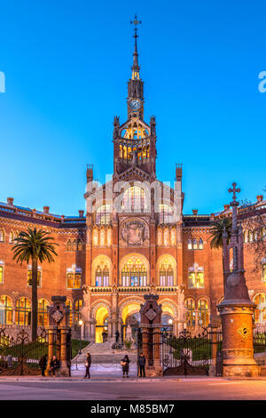 Hospital De La Santa Creu ich Sant Pau, Barcelona, Katalonien, Spanien Stockfoto