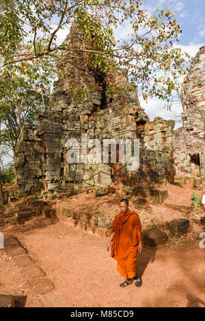 In Battambang, Kambodscha-14 Januar 2018: Phnom Banan Tempel in Battambang zu Kambodscha Stockfoto