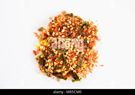 Furikake: Trockene Würze der japanischen Küche. Isoliert. Stockfoto