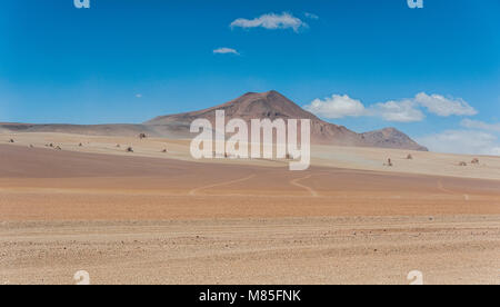 Panoramablick über die Salvador Dali Wüste in der Fauna der Anden Eduardo Avaroa National Reserve, Bolivien - Südamerika Stockfoto