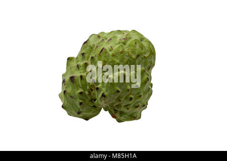 Custard Apple auf weißem Hintergrund Stockfoto