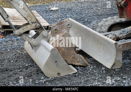 Alte licht Bagger Haus Baustelle Stockfoto