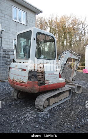 Alte licht Bagger Haus Baustelle Stockfoto