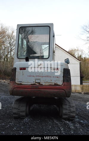 Alte licht Bagger Haus Baustelle Stockfoto