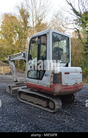 Alte licht Bagger Haus Baustelle Stockfoto