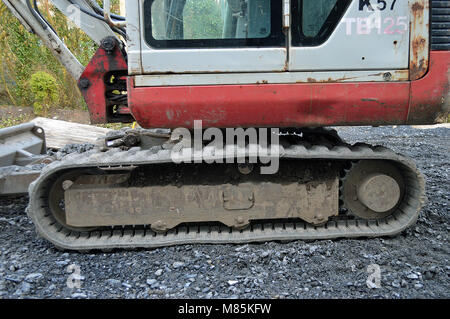 Alte licht Bagger Haus Baustelle Stockfoto