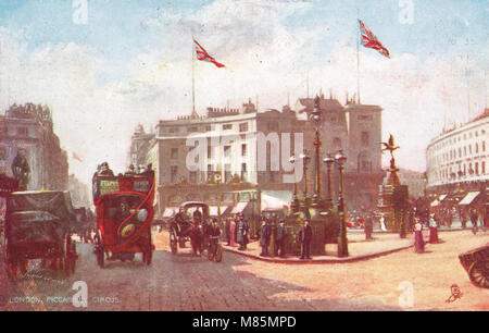 Piccadilly Circus, London, England, ca. 1905 Stockfoto