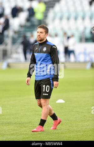 Turin, Italien. 14. März, 2018. Alejandro Gomez (Atalanta v. Chr.), während die Serie ein Fußballspiel zwischen FC Juventus und Atalanta BC bei Allianz Stadion am 14. März 2018 in Turin, Italien. Credit: Antonio Polia/Alamy leben Nachrichten Stockfoto