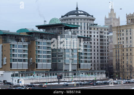 Moskau, Russland. 14. März 2018. Allgemeine Ansicht der Britischen Botschaft in Moskau. Der britische Premierminister Theresa May hat Großbritannien angekündigt ist 23 Russische Diplomaten über die Vergiftung des ehemaligen russischen Militär Intelligence Officer Sergei Skripal in Salisbury zu vertreiben. Credit: Victor Vytolskiy/Alamy leben Nachrichten Stockfoto