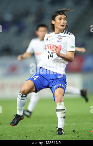 Ajinomoto Stadion, Tokio, Japan. 14 Mär, 2018. Tatsuya Tanaka (Albirex), 14. MÄRZ 2018 - Fußball: 2018 J.-Liga YBC Levain Cup Gruppe ein Match zwischen FC Tokyo 1-0 Albirex Niigata an Ajinomoto Stadion, Tokio, Japan. Credit: yohei Osada/LBA SPORT/Alamy leben Nachrichten Stockfoto