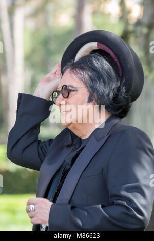 Rom, Italien. 14. März, 2018. Italienische Sänger Renato Zero an einem Fotoshooting für seinen neuen Film, ZEROVSKIJ - SOLO PER AMORE. Credit: Stephen Bisgrove/Alamy leben Nachrichten Stockfoto