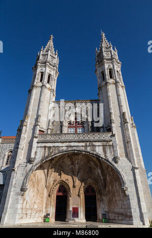 Mosteiro dos Jeronimos Kloster in Belem Lissabon. Stockfoto