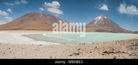 Laguna Verde ist ein hochkonzentrierter Salt Lake in der Fauna der Anden Eduardo Avaroa National Park in der Nähe der Licancabur Vulkan, Sur Lipez - Bolivien entfernt Stockfoto