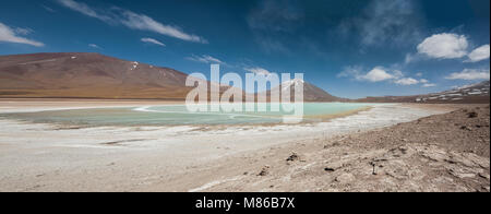 Laguna Verde ist ein hochkonzentrierter Salt Lake in der Fauna der Anden Eduardo Avaroa National Park in der Nähe der Licancabur Vulkan, Sur Lipez - Bolivien entfernt Stockfoto