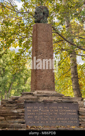 Ernest Hemingway Denkmal in Sun Valley, Idaho, USA Stockfoto