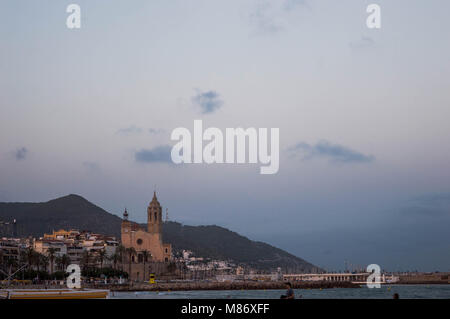 Sitges,Catalunya,Spanien,Gemeinde und spanische Ortschaft der Provinz Barcelona, ​​in die autonome Gemeinschaft Katalonien. Stockfoto