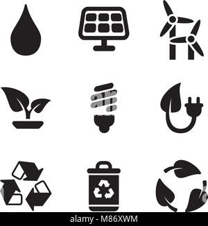 Grüne Energie Symbole Stock Vektor